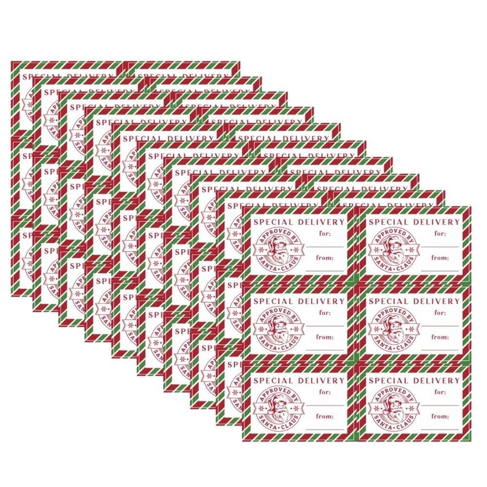 60pcs Elk Elk Santa Mail Labels Fill-In To/From Fields Christmas Gift Labels Christmas Holiday