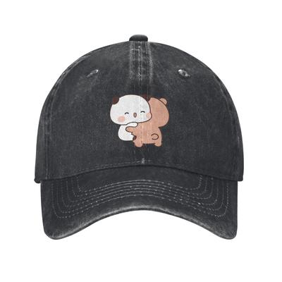 Umarmungs-Moment von DuDu Bär zu BuBu Panda Sonne Baseballkappe Unisex Teens Gewaschene Trucker-Kappe Heißer Verkauf Snapback-Kappe Geburtstagsgeschenk