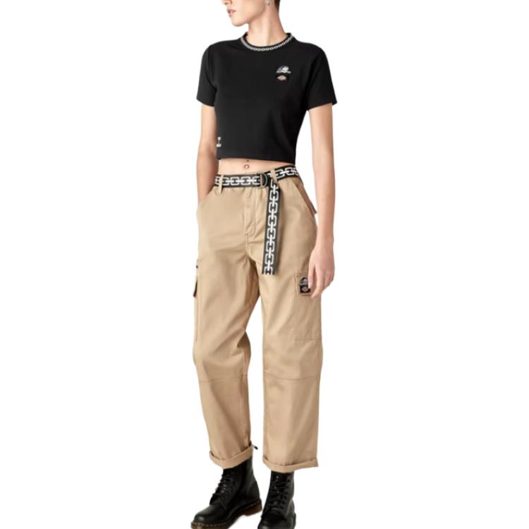 Dickies X Lurking Class Letter Print Casual Work Style Short Sleeve T-Shirt Women T-Shirts Black DK012472