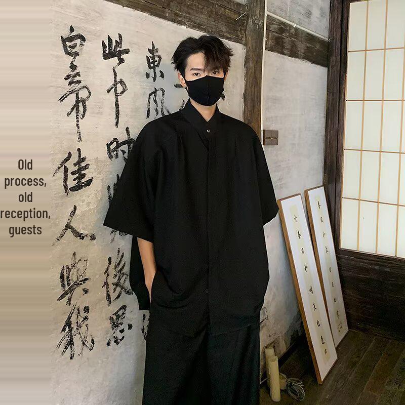 2025 Men's Summer Chinese Style Loose Casual Shirt - Trendy National Tide Design
