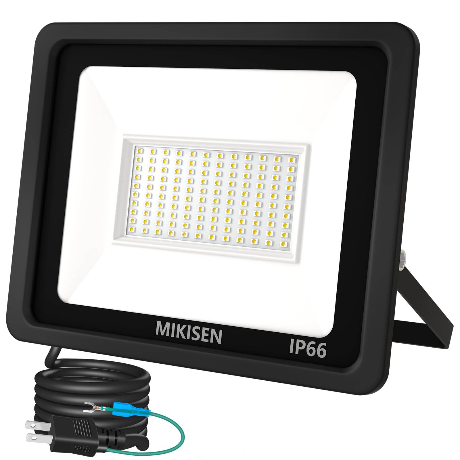 

MIKISEN [Super Bright] 100W LED Floodlight, Daylight White, 12,000LM, IP66 Waterproof, 120° Wide Angle, 100V Compatible, Work Light, Construction