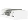 Bed Frame with Drawers White 100x200 Cm