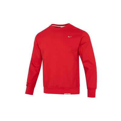 Nike Solid Color Logo Crew Neck Sweatshirt Men Tops Red DQ5821-657