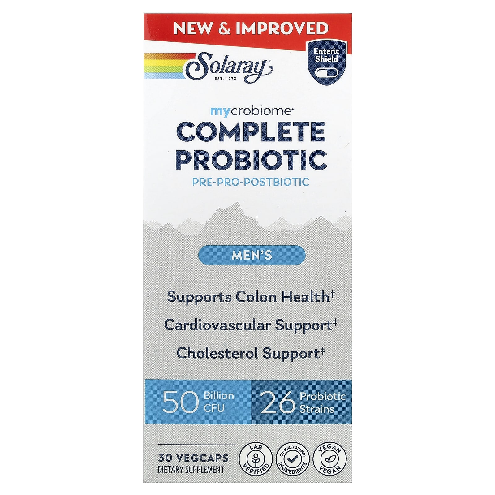 

Solaray, Mycrobiome®, Complete Probiotic, Men s, 30 Veggie Capsules