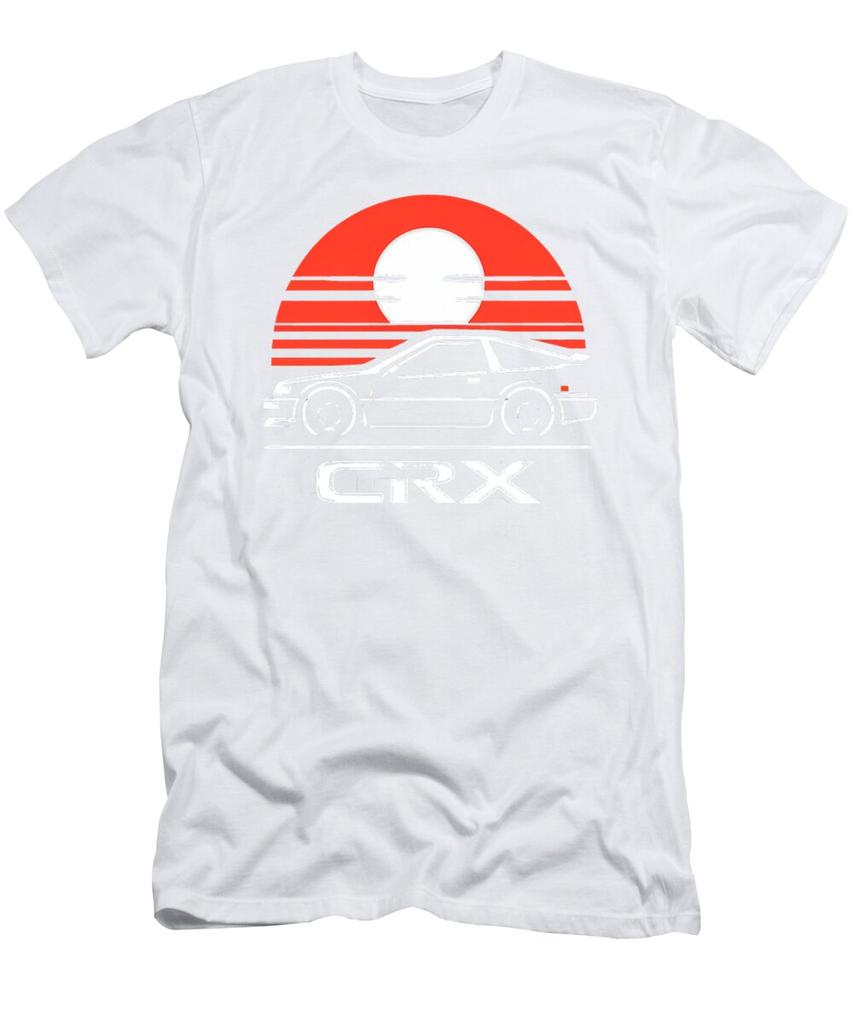 Honda Pánská a dámská trička Léto Nové CRX Závodní Motocyklové Jezdectví Offroad Nadšenci Krátký rukáv Retro Trendy Top