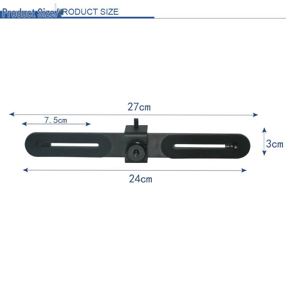 Tripod Mount with Long Horizontal Bar, Flash Hot Shoe, Multi-Position Phone Holder, and Fill Light Bracket