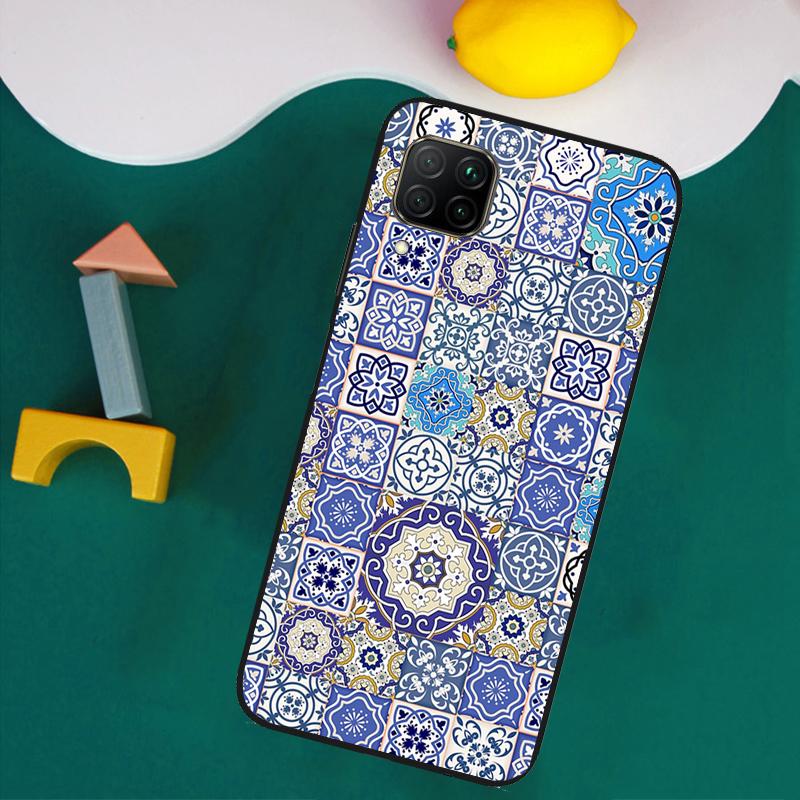 Boho Tile Mosaic Aesthetic For Huawei Nova Y73 Y72 Y70 Y90 Y60 Y61 Y91 12s 12i 11i 8i 9 10 SE P40 Lite P30 P60 Pro Case