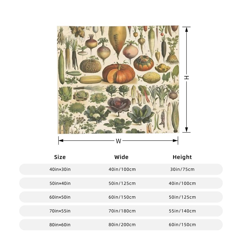 Vegetable Soup Blankets Farming Flannel Throw Blankets Home Couch Personalised Soft Warm Bedspread