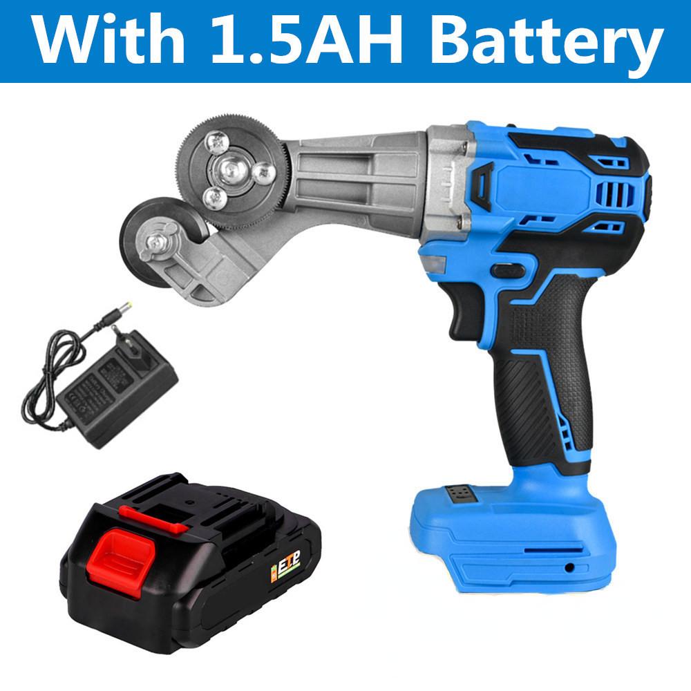 Blue Cordless Plate Cutter Electric Metal Sheet Cutting Saw Metal Punch Scissors Power Tools Metal Punch Scissors Power Tools