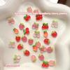 10pcs Resin Mini Cherry Strawberry Nail Art Flat Back Stone Figurines Scrapbook DIY Jewelry Decor Crafts