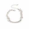 Design Sense Irregular Broken Silver Ccb Beaded Necklace Female, Personalized Metal Elbow Clavicle Lazy Necklace Ornament