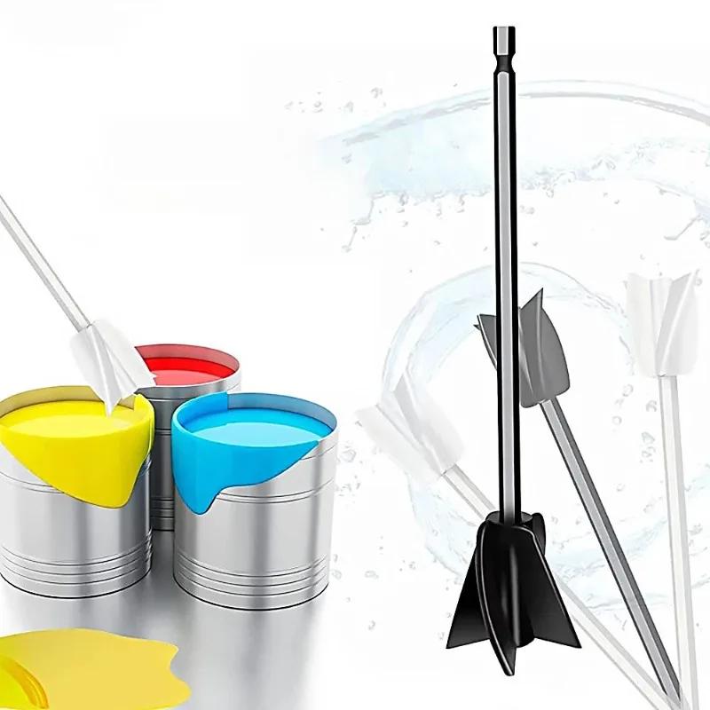 Epoxy Solid Mixer Drill Paddle Plastic Paint Mixer Paddle Helix Shape Tear Resistant Paint Mixer Paddle Compact