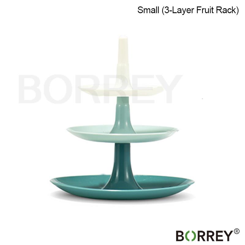 BORREY Fruit Basket Stand 2 3 Tier Cake nut Plate Stand Dessert Plate Round Resin Biscuit Tray Compote Household Snacks Storage