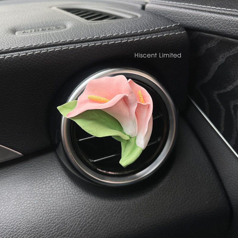 

Calla Lily Flower Car Perfume Aroma Diffuser for Car Air Conditioning Vent Decoration, Goddess Fragrance with a High-End Feel Calla Lily Pink