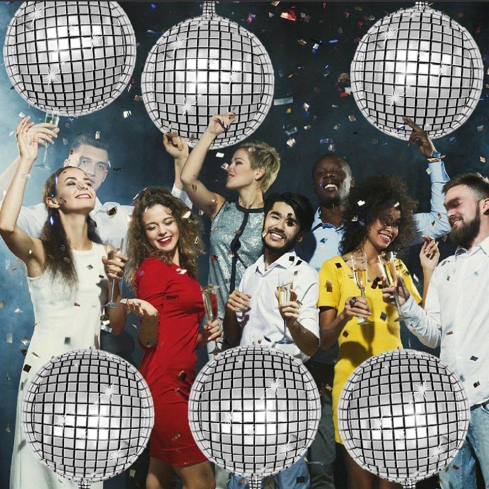 10pcs Silver Disco Balloon 4D Round Balloon Disco Balloon Decorations Bachelorette Party Birthday Party Supplies Party Background Decoration Balloons