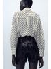 Women's Polka Dot Shirt with Bow - Spring/Summer 2025 Collection: Sweet, Versatile Drape, and Simple Design.