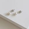_zz01 6mm Natural Freshwater Pearl Earrings
