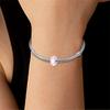 925 Silver Charms Bead Luminous Pink Glass Dangle Fit Original Bracelet DIY Women Jewelry Gift