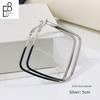 S925 Sterling Silver Simple 2026 New Style Square Hoop Earrings Exaggerated Large Earrings European and American Style Ear Studs