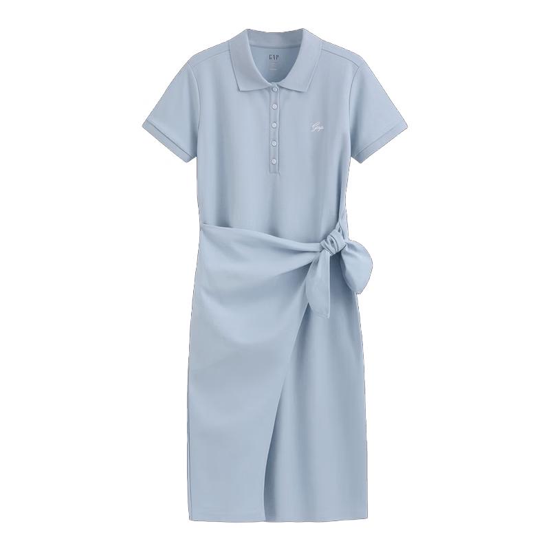 

GAP Women s Moisture-Wicking Logo Embroidery Short-Sleeve Dress