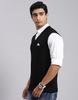 Monte Carlo Mens Black Solid V Neck Sweater