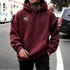 Unisex Loose Fit Hooded Sweatshirt Football Print Casual Streetwear