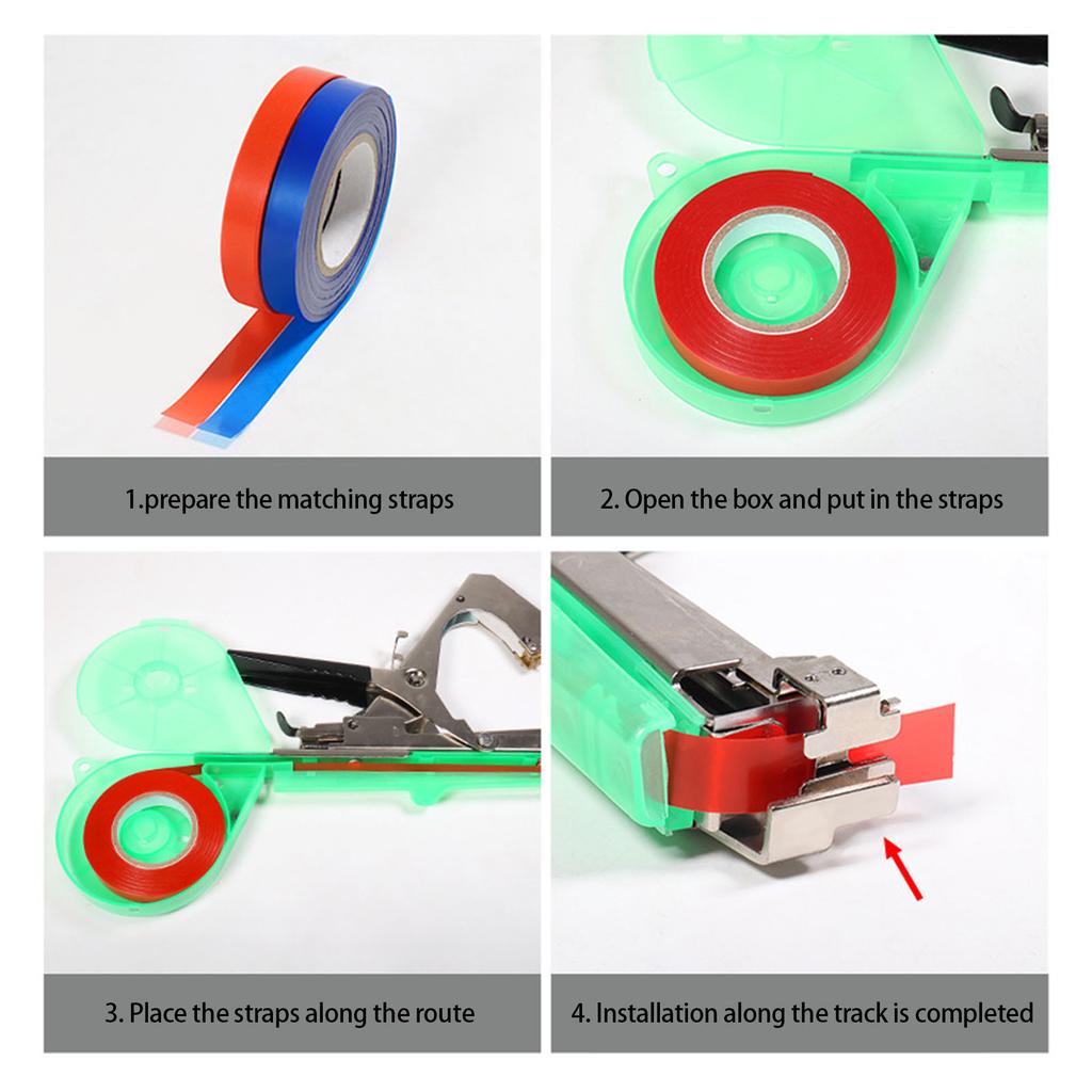 Plant Branch Tie Tape Hand Tying Binding Tools with1Box Staple Pin For Garden Tying Machine Vegetable