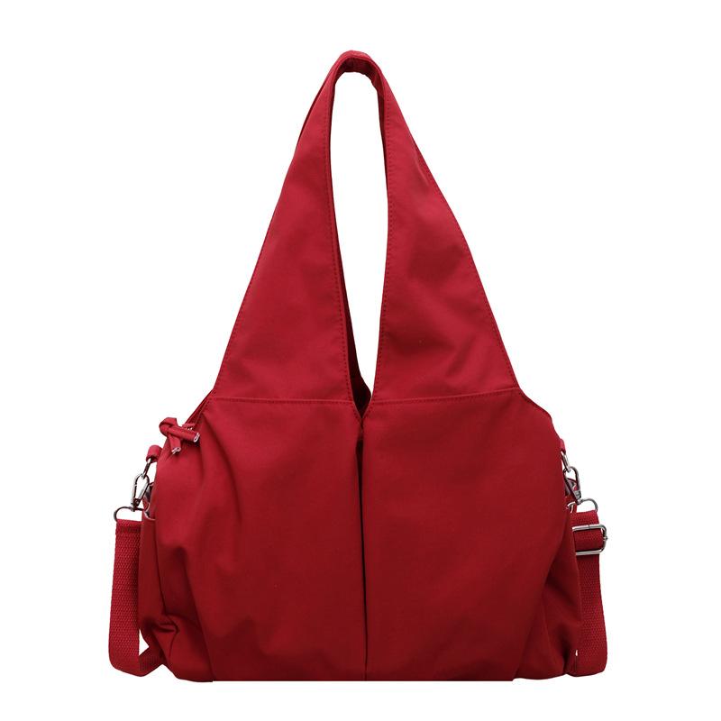 

Lazy bag, multi-compartment mother bag, large-capacity tote bag, casual shoulder bag, portable class bag. красный
