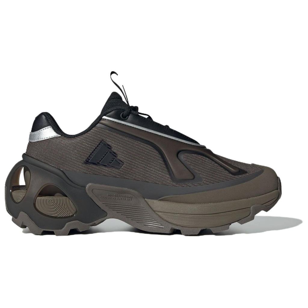 Adidas Wonder Runner Pohodlná látka Syntetická kůže Nízké ležérní běžecké boty Unisex tenisky Hnědá Černá JP5262