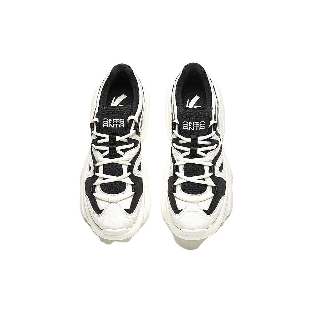 Anta Meow Shoes Comfortable Abrasion Resistant Low top Casual Shoes Women's Black White 122348886-3