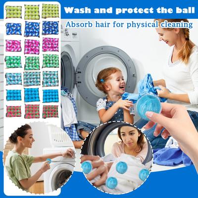 Nylon Cleaning Ball, Anti-entanglement Washing Ball, Absorbs Hair, Physical Decontamination Laundry Ball