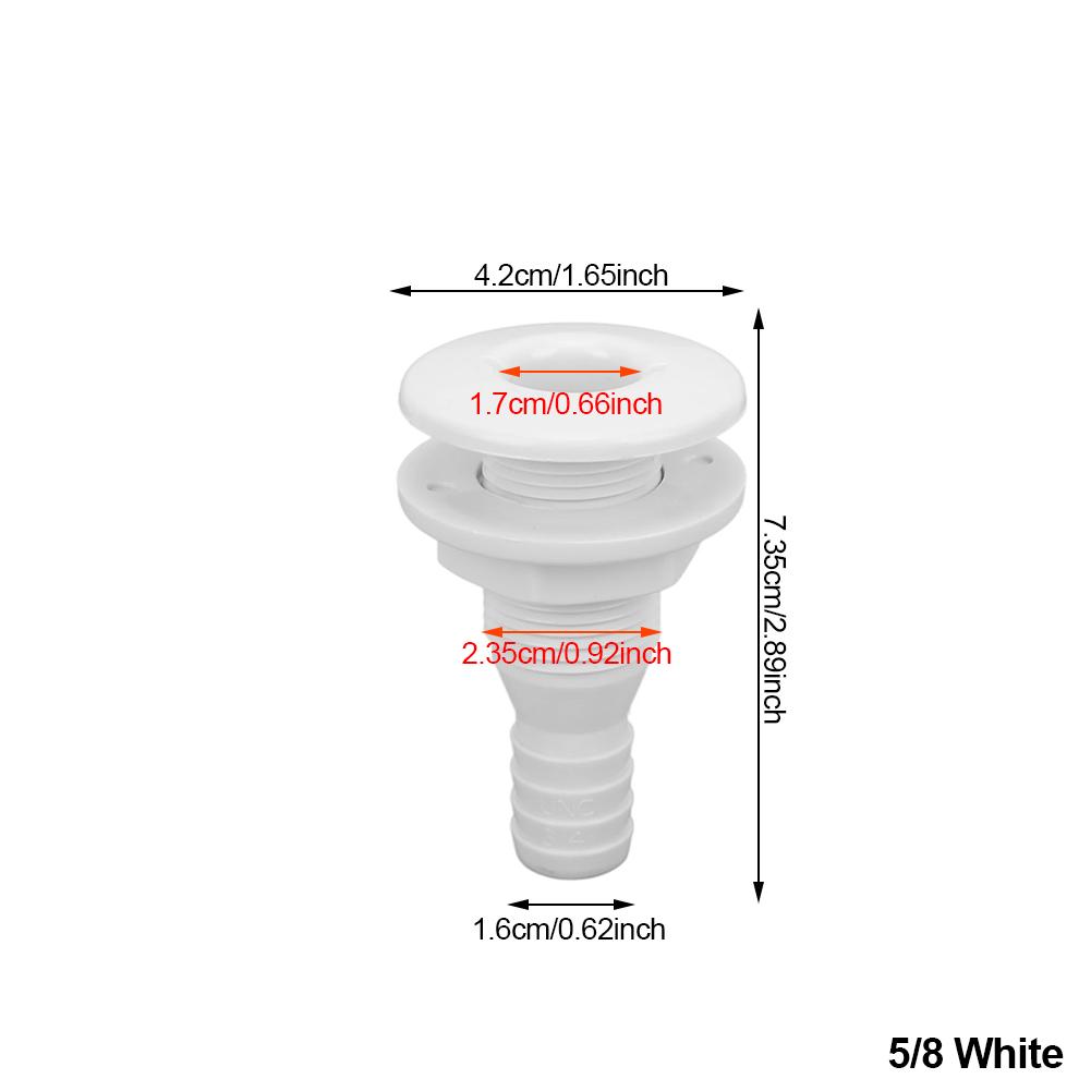 Racord de trecere prin coca, conector drept pentru furtun de 5/8, 3/4 1-1/2in, bărci, marine, accesorii marine, racord pentru furtun de trecere prin coca
