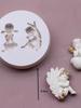 Angel Birthday Cake Decoration Silicone Mold Sugar Art Mould Kitchen Baking Tools Vintage Water Column Design