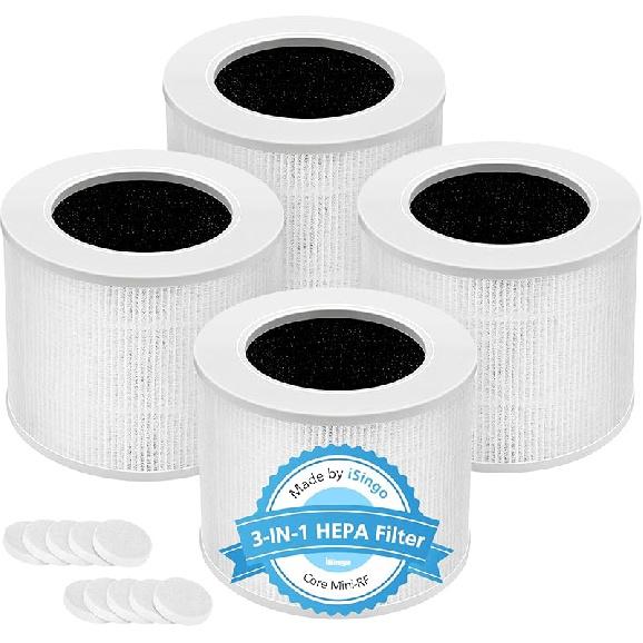 2 Pack Core Mini HEPA Replacement Filter for LEVOIT Core Mini-P Air Purifiers, 3-in-1 Core Mini-RF Filter Replacement