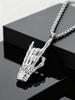 Punk Rock Gesture Pendant Necklace for Men Vintage Gothic Skull Stainless Steel Necklace Hip Hop Party Jewelry Gifts