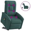 Electric Massage Recliner with Rising Function Dark Green Fabric