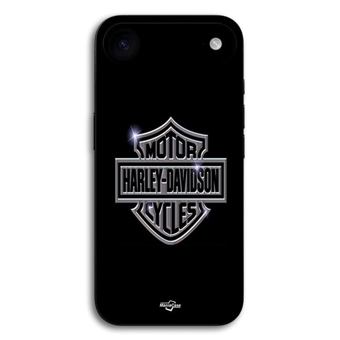 Custodia Per iPhone 17 Air logo Harley Davidson motor sycles grigio frontale nero grigio