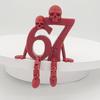 67 Movable Joint Digital Decor Sixty-seven Creative Fashion Home Desktop Decor Ornament Handicraft Garden Bonsai Decoration Gift