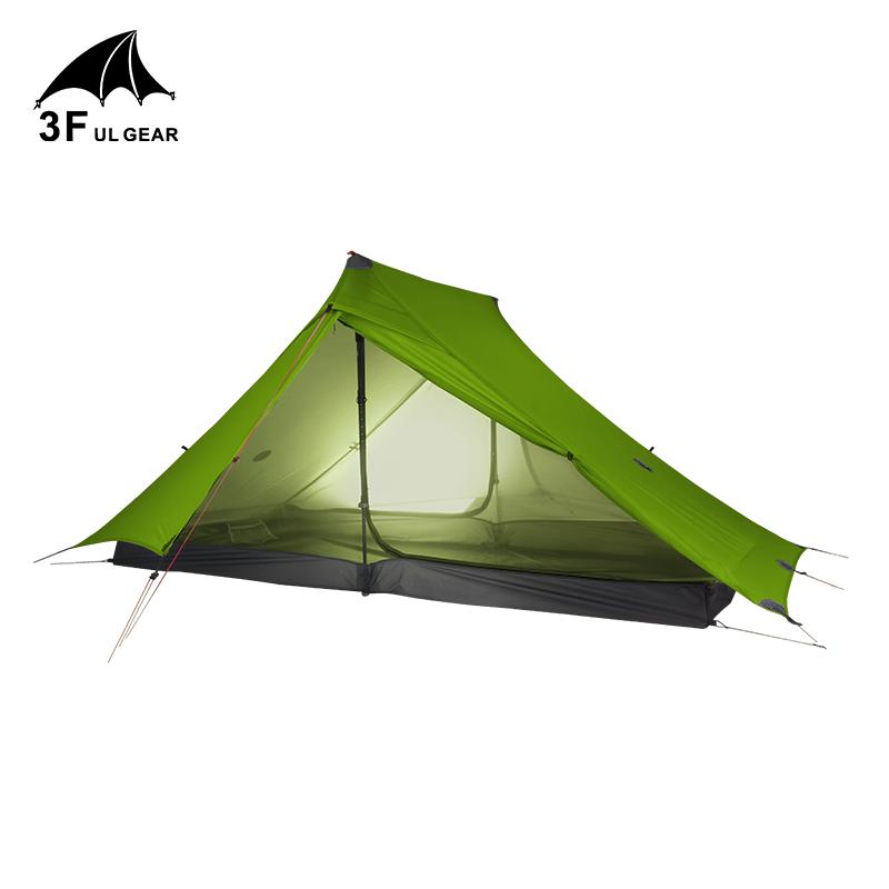3F UL GEAR LanShan 2 Pro 2 Person Outdoor Ultralight Camping Tent 3 Season Professional 20D Nylon Both Sides Silicon Tent