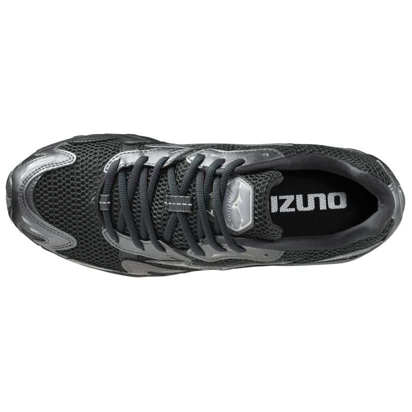 Mizuno Wave Rider 10 Black Sand Metallic Grey Unisex Sneakers D1GA243108