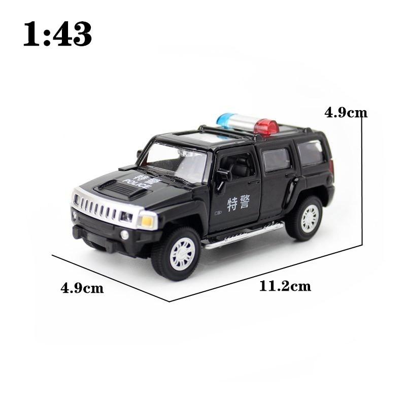 Alloy Simulation Suv Police Car Sedan Model Toy With Double Opening Doors