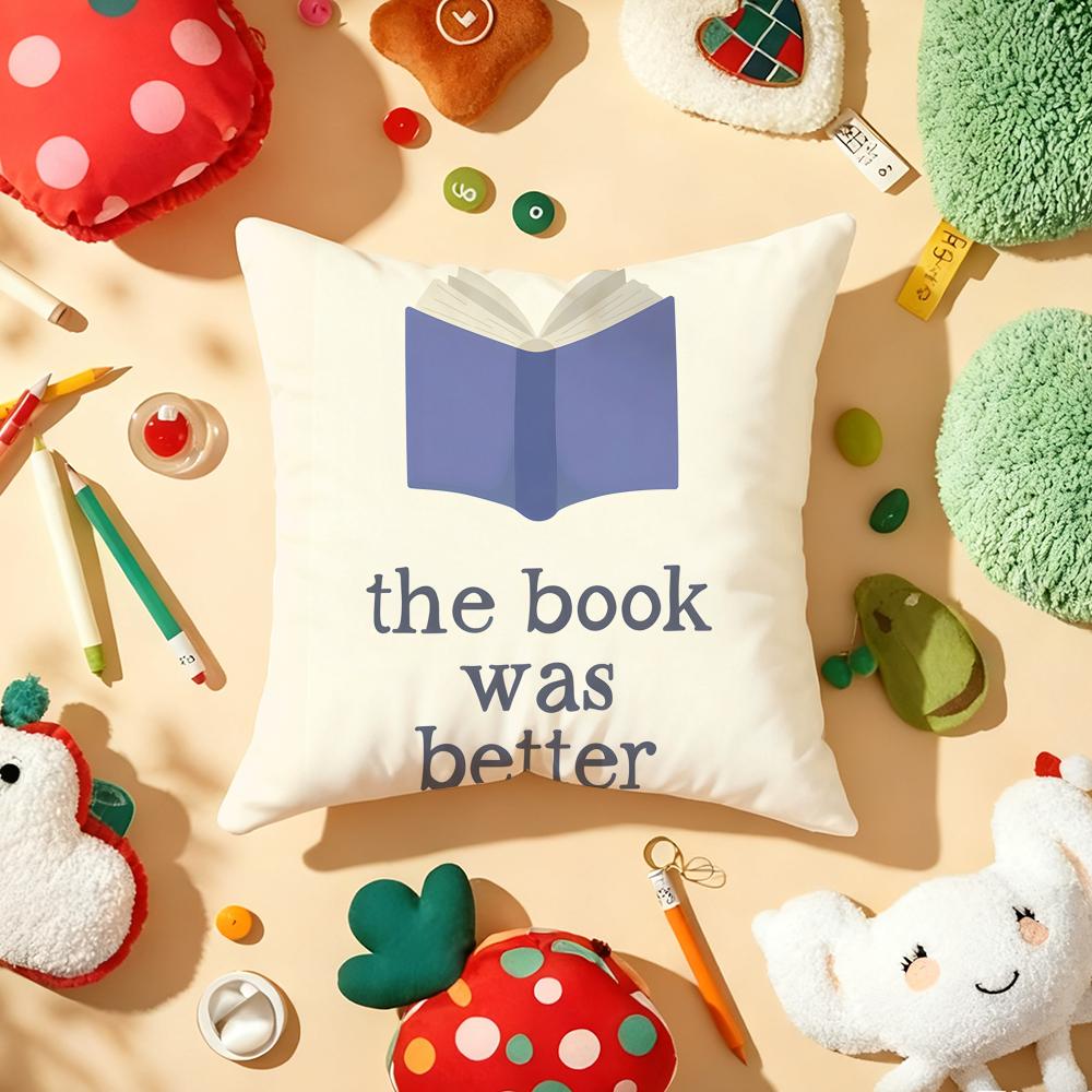 Book Lovers Gallery Cushion Cover Soft Short Plush DoubleSided Printing Home Decor Machine Washable Pillow Case Gift