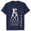Men's Clothing Novelty Awesome Earth Is Flat Eye Chart Classic Tee Shirts Graphic Streetwear Short Sleeve Tops Summer T-shirt