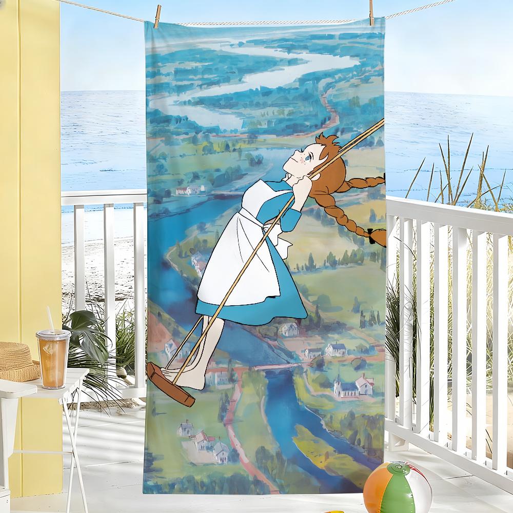

A-Anne of Green Gables Girl Towel Soft Pool Gift For Travel Gym Shower Camping Quick Dry Sports Large Beach Towels W30*H60(CM)