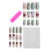 1 Set Cartoon Fruit Dog Press On Nails Women Long French Tip Stick-on Fake Nails Full Cover Glue On False Nails DIY Manicure Supplies