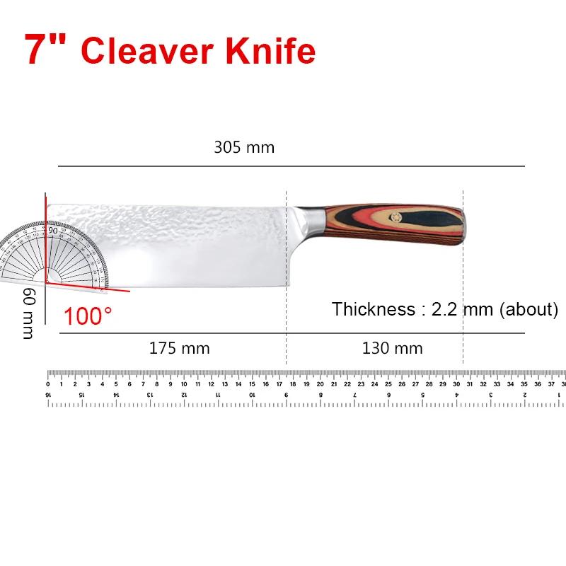 5Cr15 Stainless Steel Cleaver Knife Hand Forged Kitchen Knives Wood Handle Chopping Vegetables Slicing Meat Chef Cleaver Knife