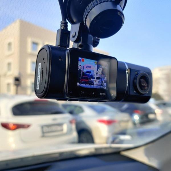 2024 Upgrade Dual Dash Cam FHD 1080P+1080P Front Inside Cabin Car Camera Driving Recorder LCD Display Gravity Sensor Automatic Video Recording