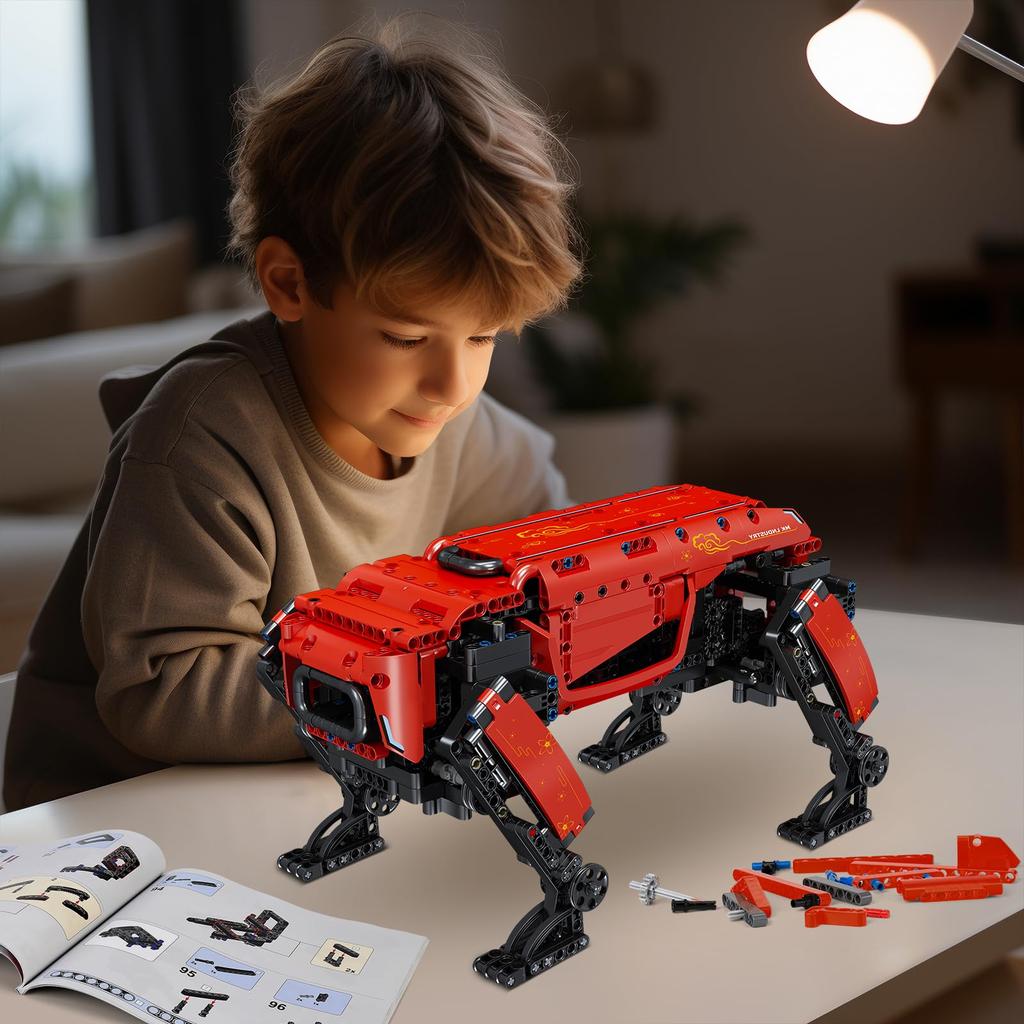 Mold King Technic Mechanical Dog Building Blocks Model 921 Pieces Remote Control Mechanical Dog Toy Building Suitable for Adults and DIY Building