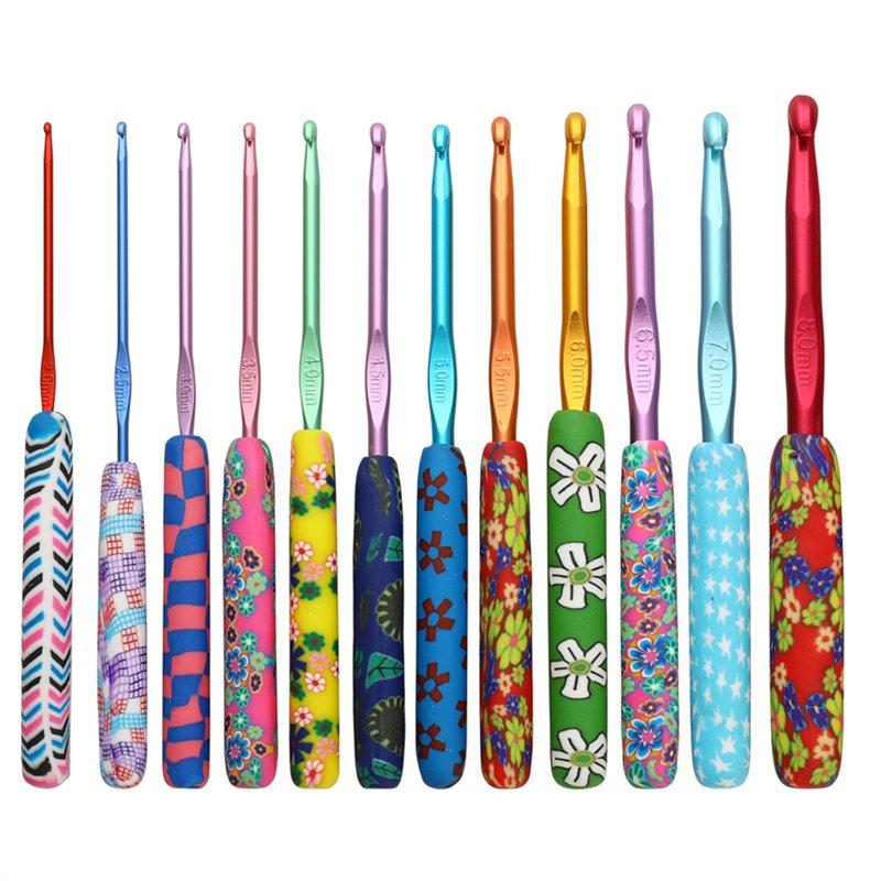 Ergonomic Crochet Hooks Set, Handles& Alumina Knitting Needles For DIY Weaving Projects