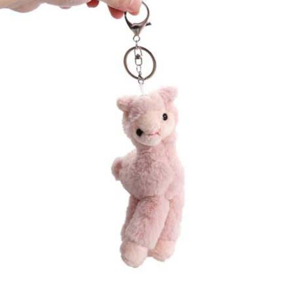 Handmade Backpack Accessory Sheep Key Ring Alpaca Keychain Animal Keyring Stuffed Toy Keychain